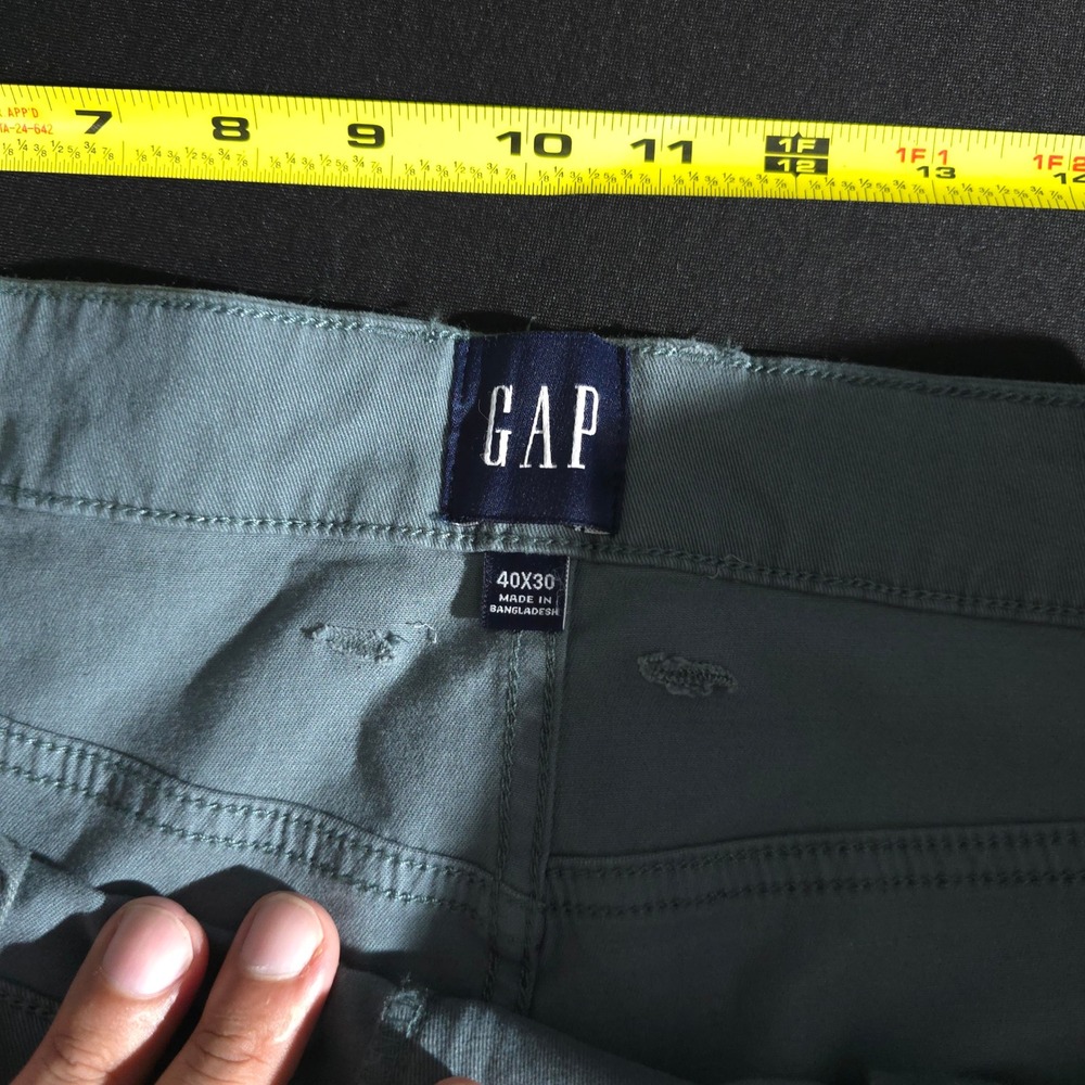 GAP 5 Pocket Pant Mens 40x30 Blue Slim Fit Stretch Twill GP007911 Cotton Casual - Picture 8 of 12